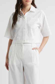 Crop Button-Up Shirt