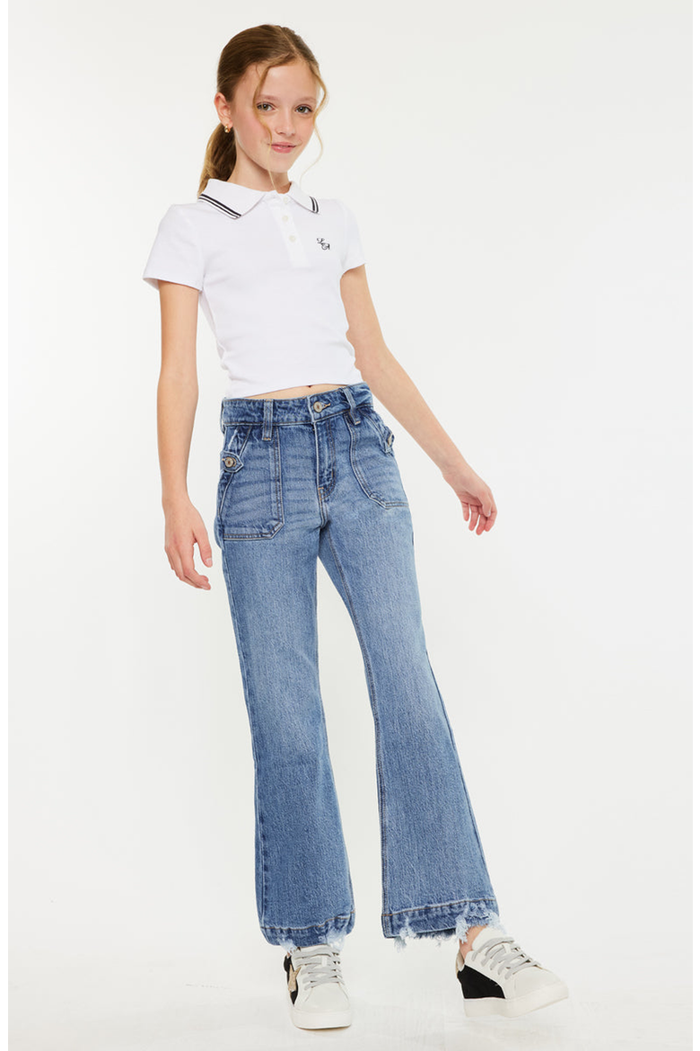 Sherri High Rise Wide Leg Flare Jeans, Alternate, color, Medium Wash