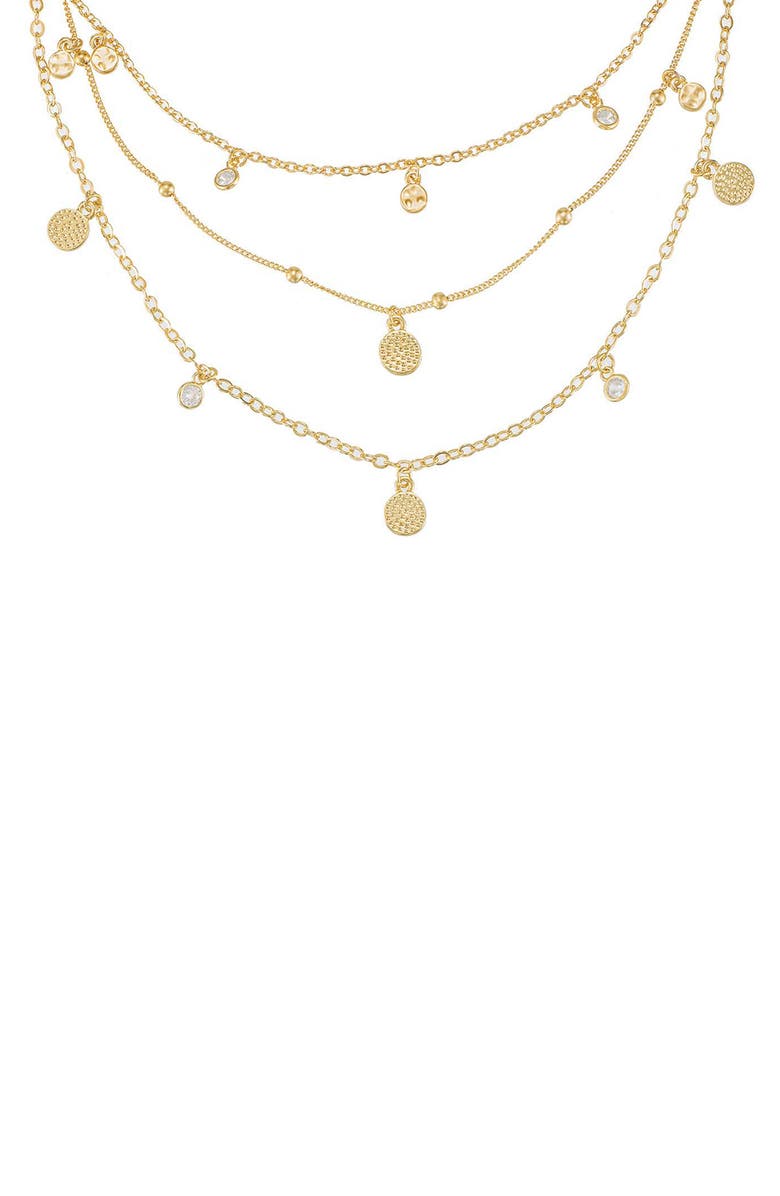Ettika Multistrand Necklace, Alternate, color, Gold