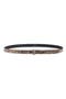 Eagle Head Metallic Snake Print Leather Belt