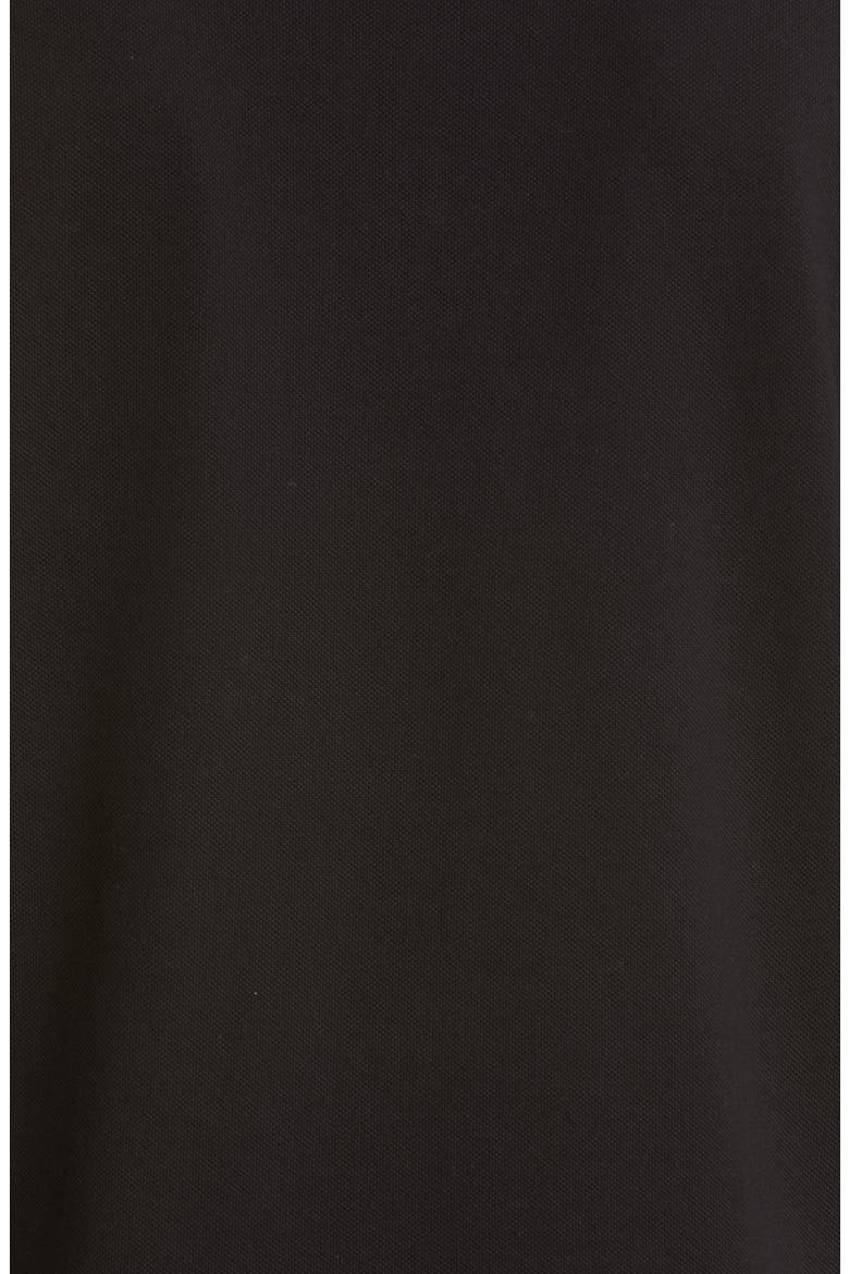 Tipped Long Sleeve Piqué Polo, Alternate, color, BLACK