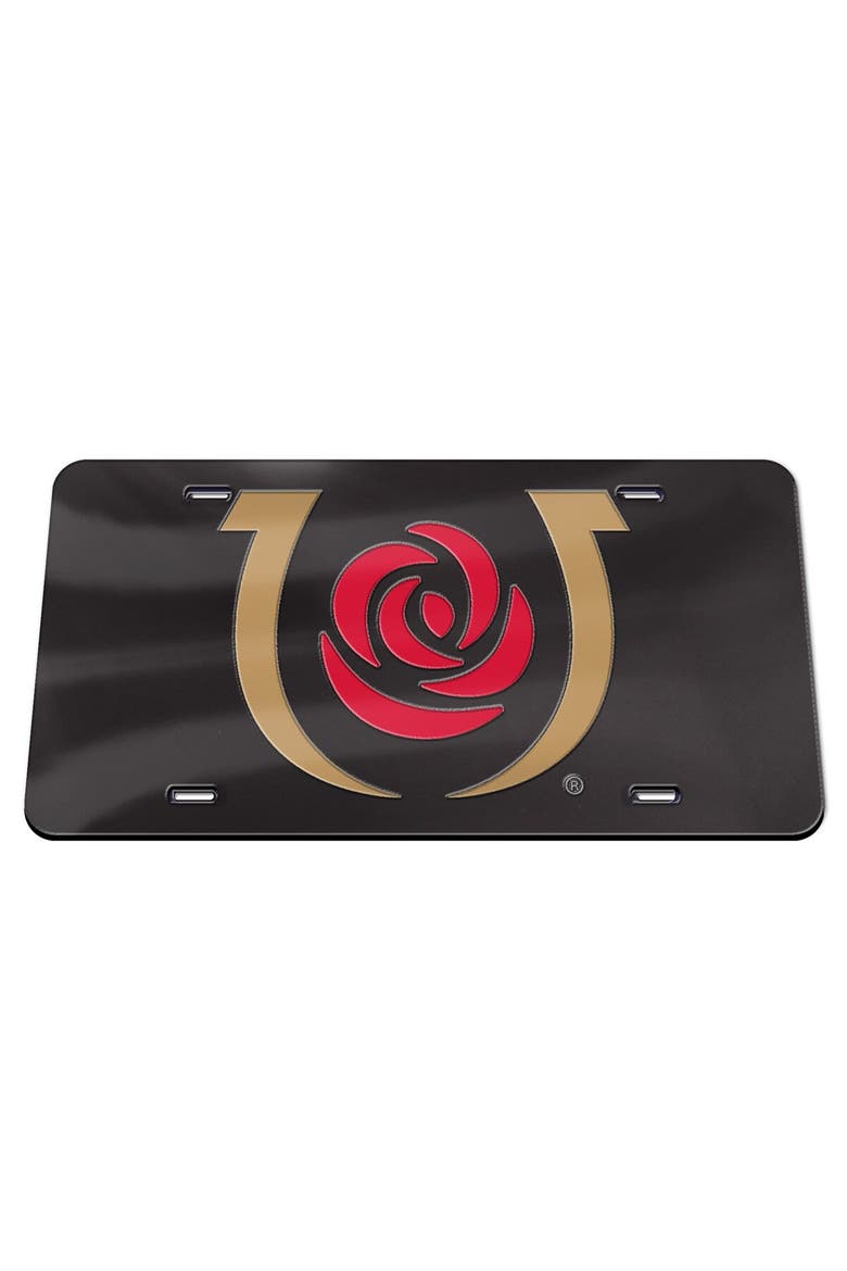 Black Kentucky Derby Crystal Mirror License Plate, Main, color, Black