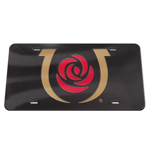 Black Kentucky Derby Crystal Mirror License Plate