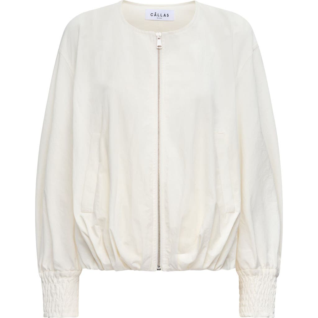 Callas Milano Marta Bomber Jacket In White