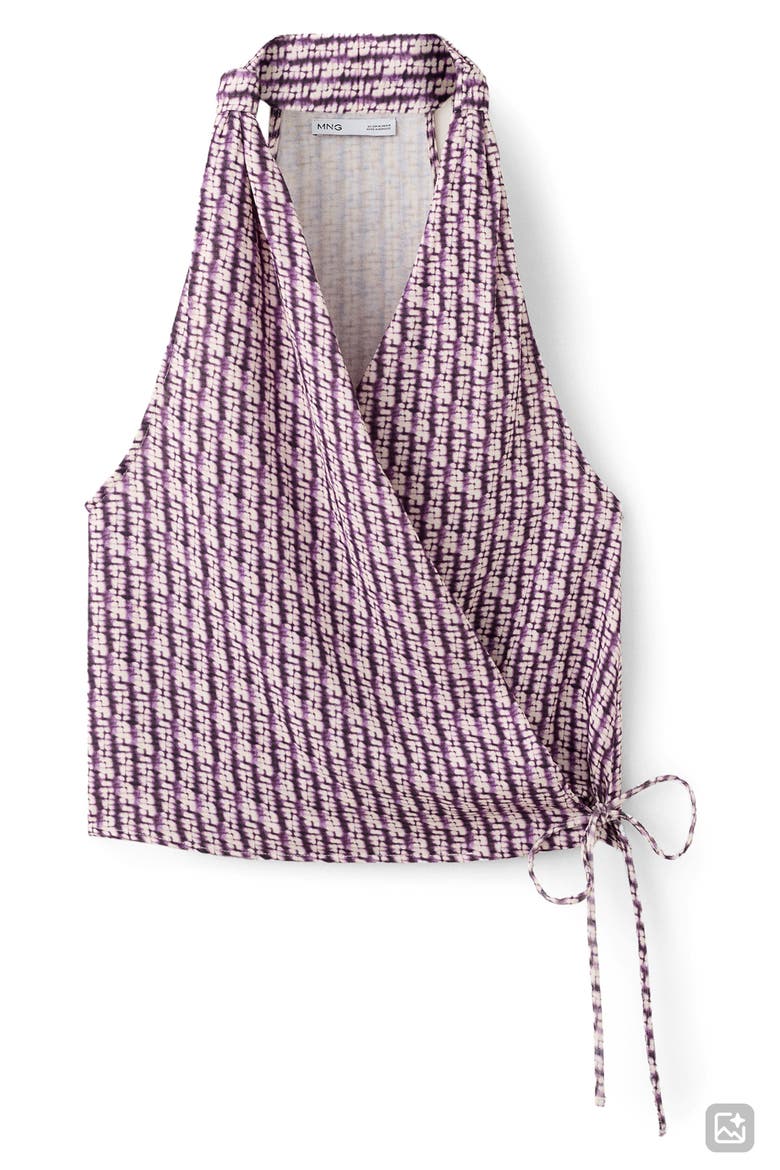 Tie Dye Wrap Top, Main, color, MAROON