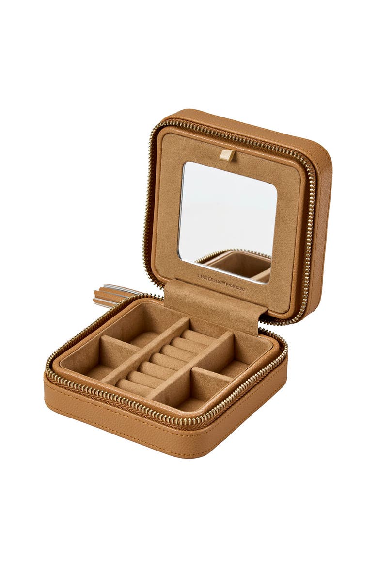 Lauren Zip Travel Case, Alternate, color, Caramel