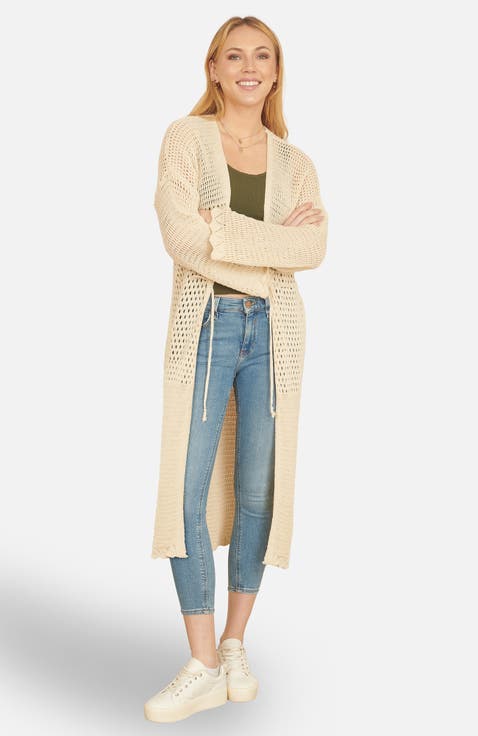 Crochet Long Line Cardigan