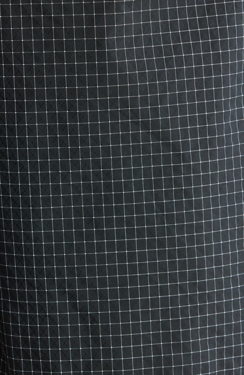 RC Outdoor Supply Tahoe Check Print Nylon Blend Drawstring Cargo Shorts, Alternate, color, Black