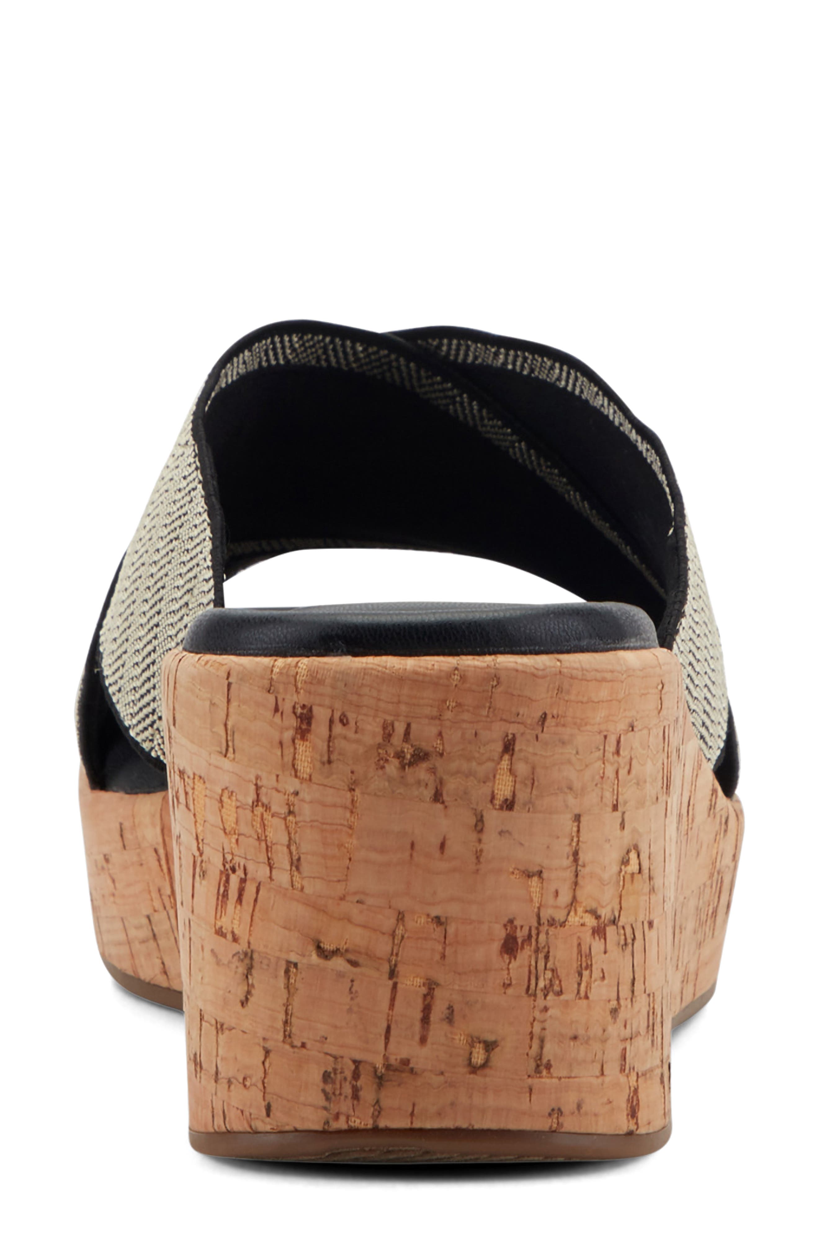 Easy Spirit Fawn Wedge Slide Sandal - Wide Width Available, Alternate, color, Blk01