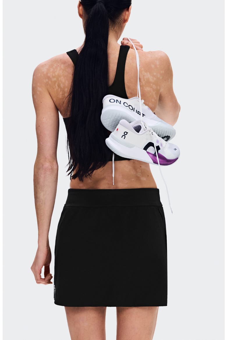 Court Split Skirt, Alternate, color, BLACK