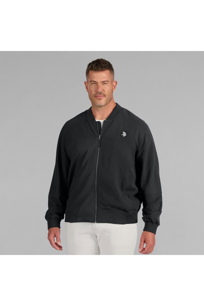 Men's J. Palmer Black Minnesota Vikings Lightweight Cover-4 Tri-Blend Full-Zip Jacket, Alternate, color, Black