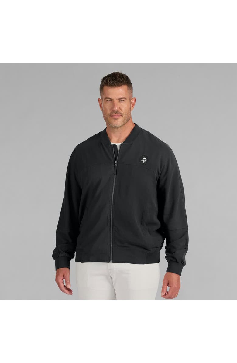 J. Palmer Men's J. Palmer Black Minnesota Vikings Lightweight Cover-4 Tri-Blend Full-Zip Jacket, Alternate, color, Black