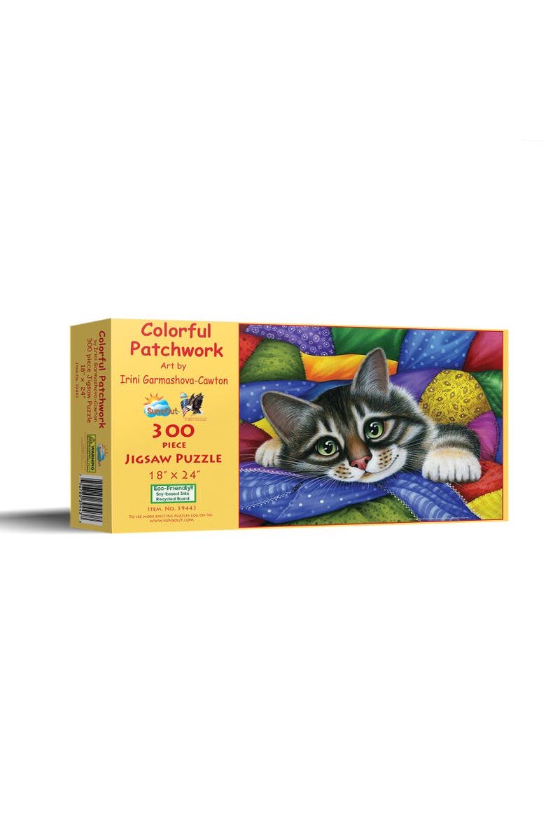 Colorful Patchwork 300 piece Jigsaw Puzzle for Adults, Main, color, Multicolor