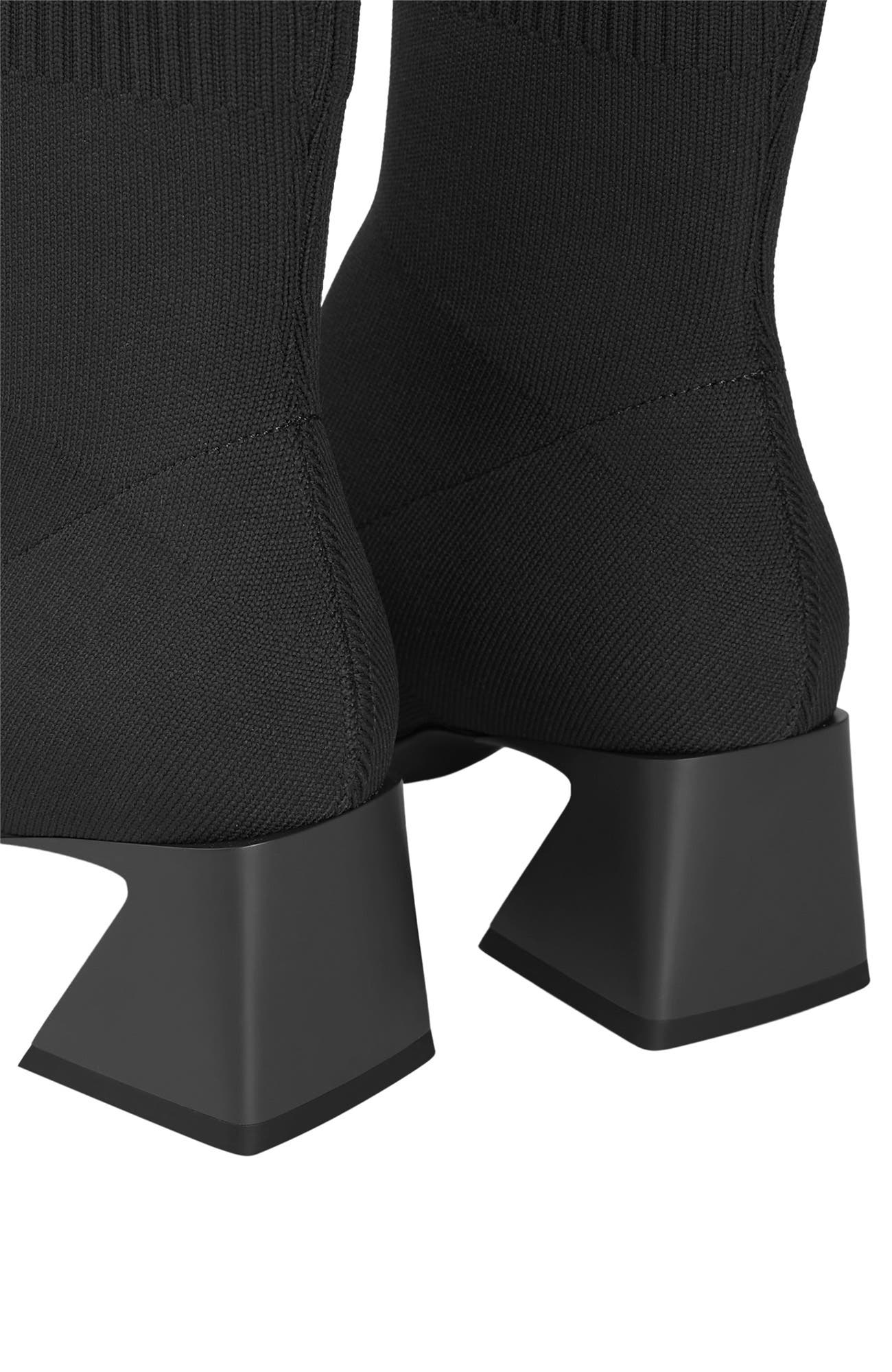VIVAIA Square-Toe Water-Repellent Heeled Boots, Alternate, color, Black