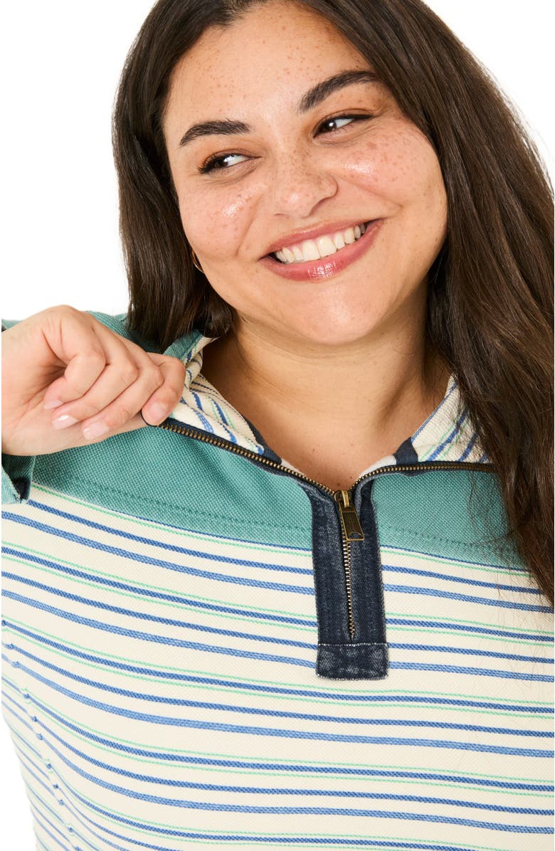 FatFace Plus Size Stripe Sweatshirt, Alternate, color, 