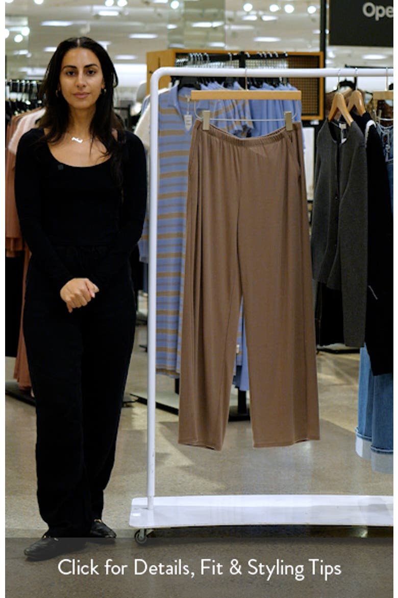 Scalloped Trim Pointelle Wide Leg Pants video