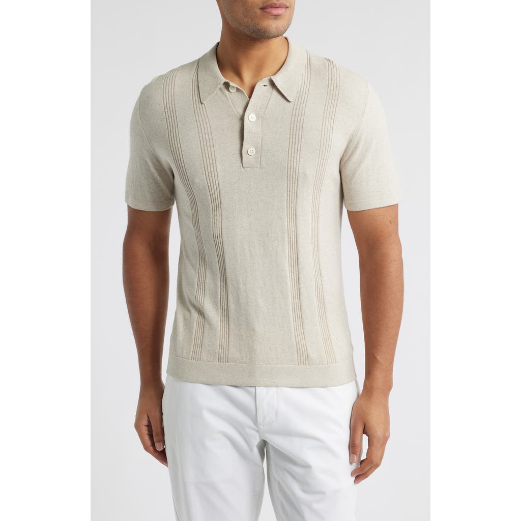 Rails Cillian Knit Short Sleeve Button-up Shirt In Silver Sand