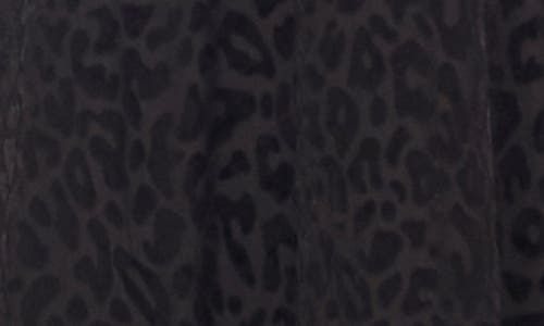 Vince Camuto Leopard Print Satin Jacquard Dress In Black