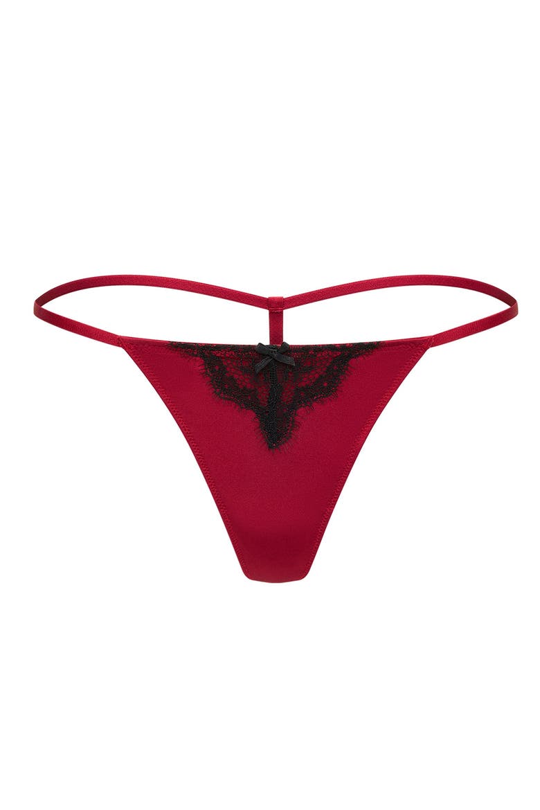 Amrenn G-String Panties, Main, color, Dark red