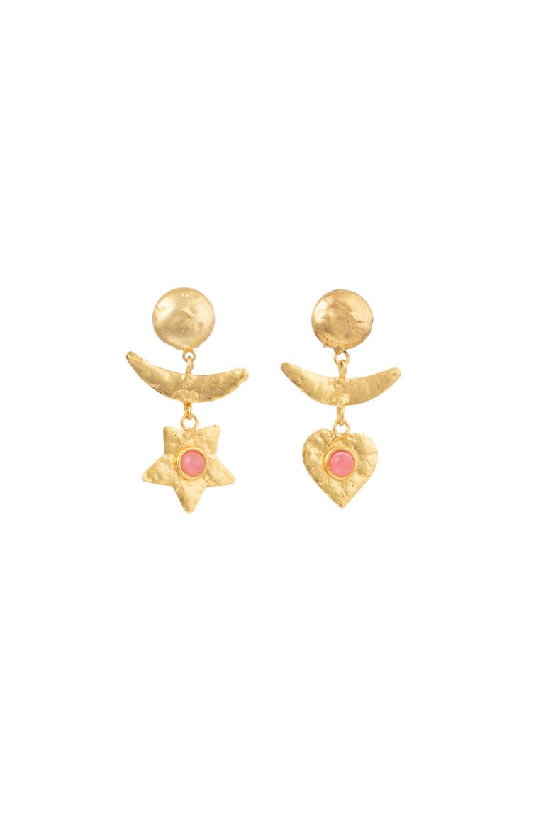 Sol Y Luna Earrings, Main, color, PINK