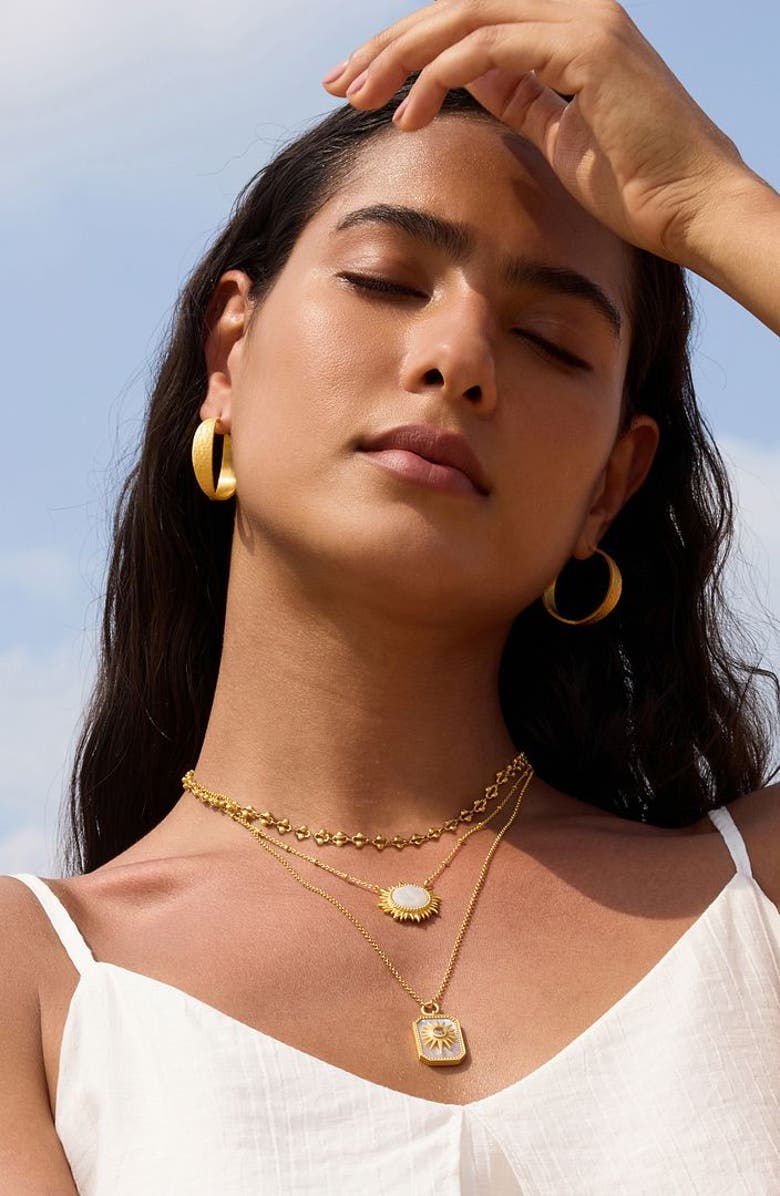 Satya Jewelry Shine Bright Hammered Hoop Earrings, Alternate, color, Gold