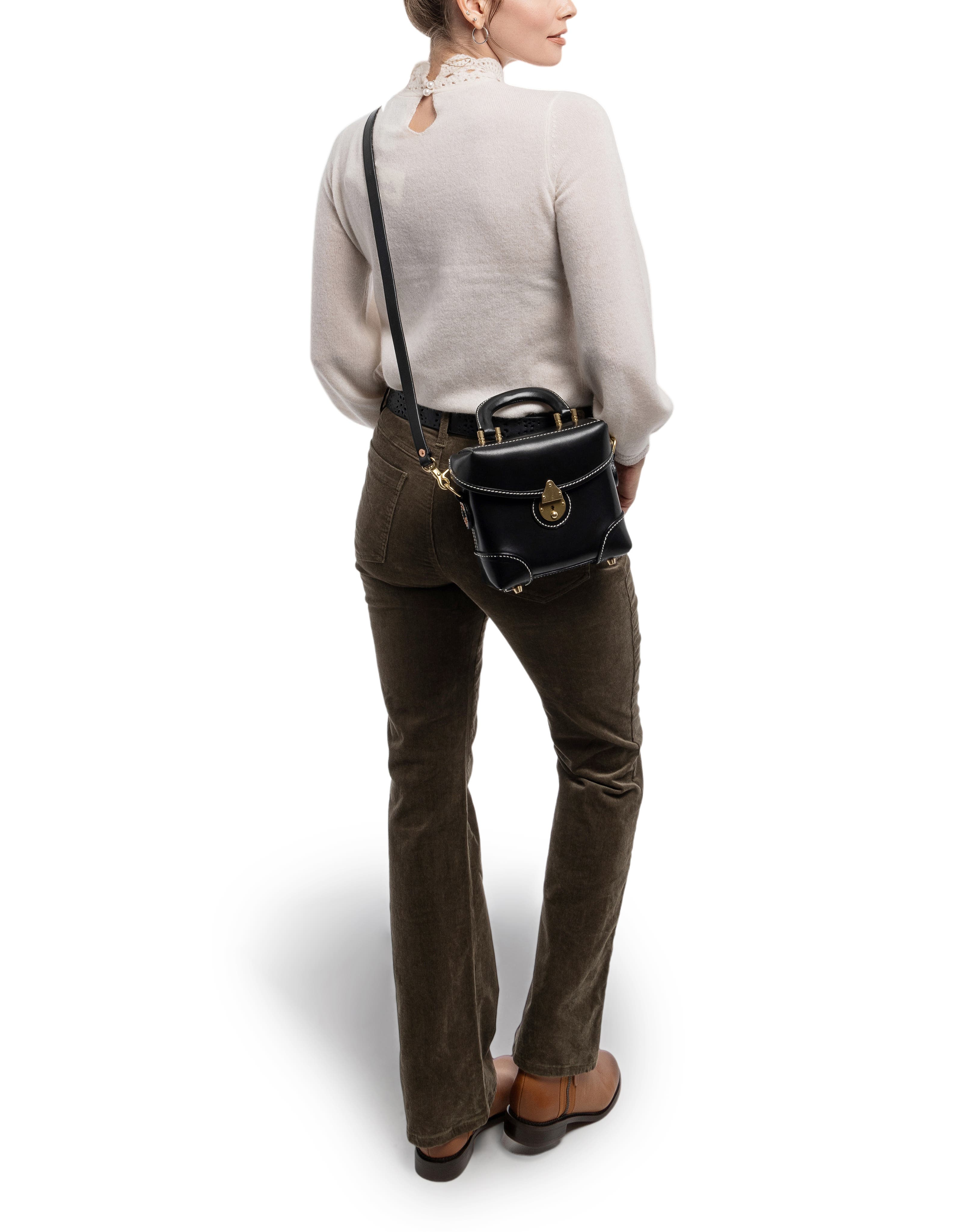 OLD TREND Azalea Genuine Leather Vintage Box Crossbody, Alternate, color, Black