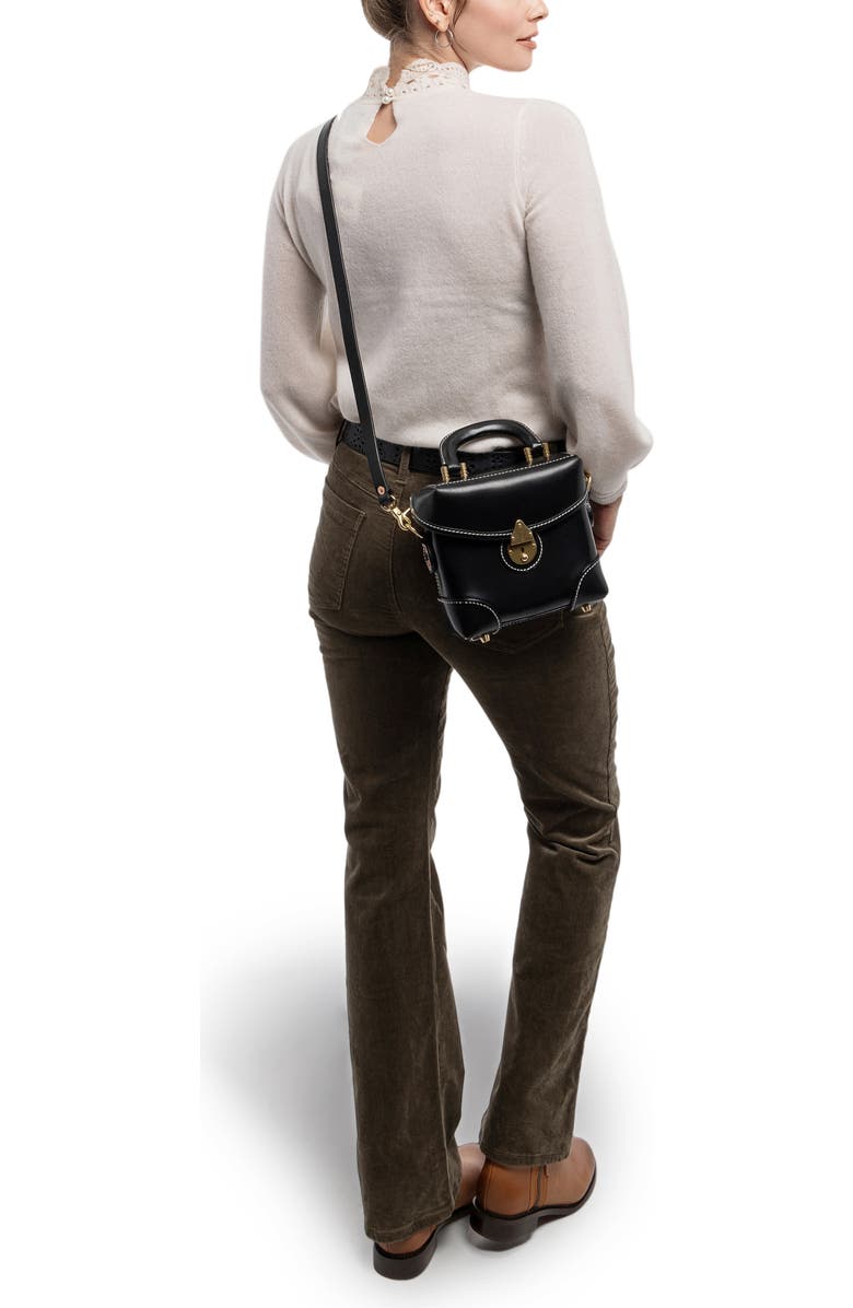 OLD TREND Azalea Genuine Leather Vintage Box Crossbody, Alternate, color, Black