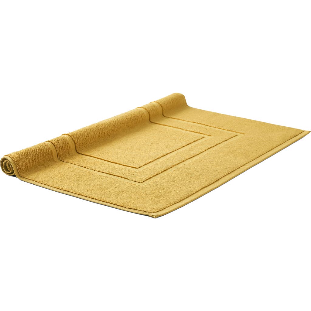 Christy Brixton Textured Soft Cotton Bath Mat In Yellow