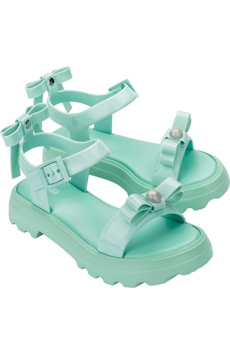 Melissa Town Bow Ankle Strap Platform Sandal, Main, color, Green