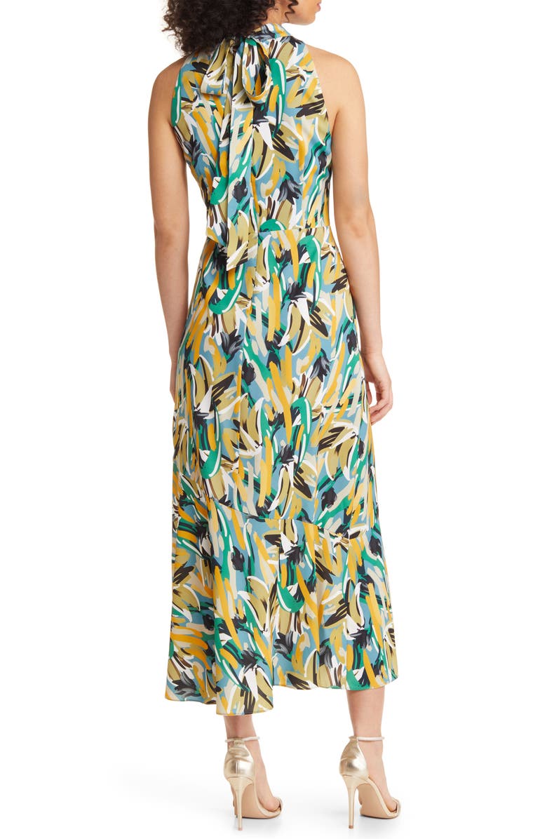 Sam Edelman Abstract Finger Paint Mock Neck Dress, Alternate, color, 