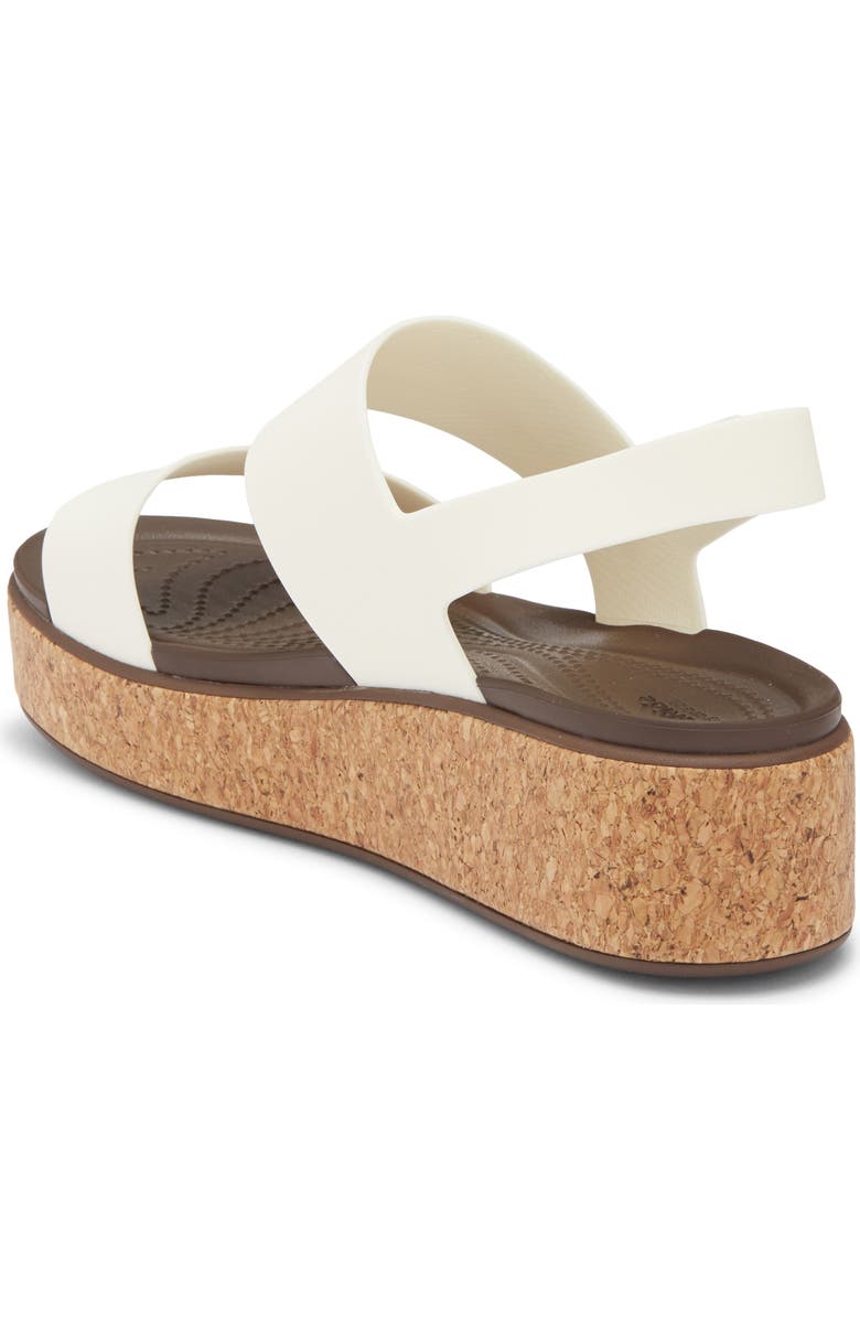 CROCS Brooklyn Cork Low Platform Wedge Sandal, Alternate, color, Chalk