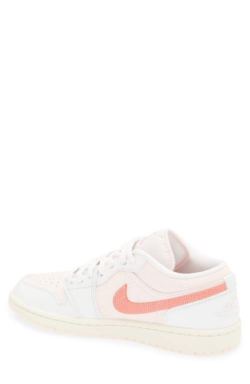 Jordan Air  1 Low Se Sneaker In Summit White/ember/pink