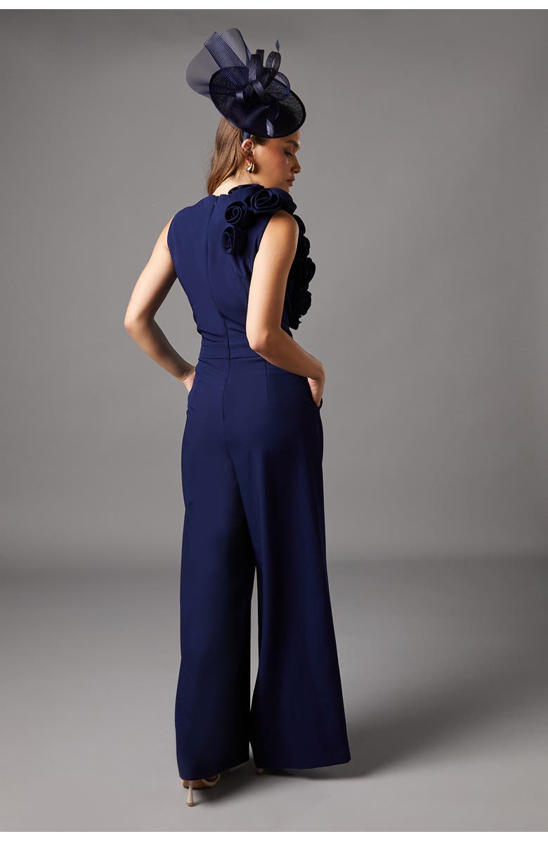 Coast Corsage Detail Pleated Jumpsuit, Alternate, color, Navy