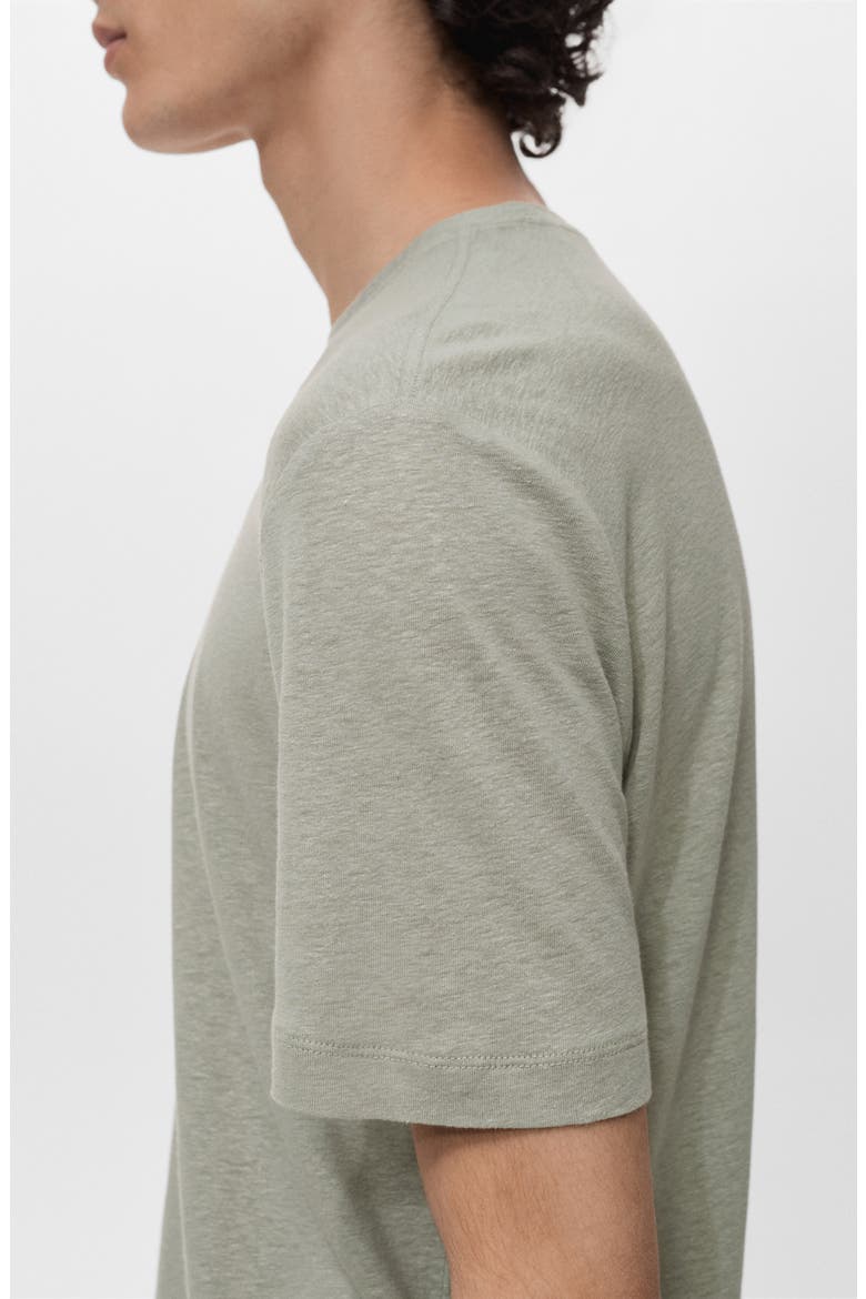 Slim Fit Linen Blend T-Shirt, Alternate, color, MINT GREEN