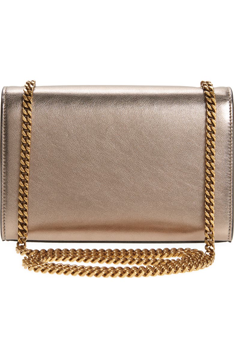 Saint Laurent Small Kate Metallic Leather Crossbody Bag, Alternate, color,