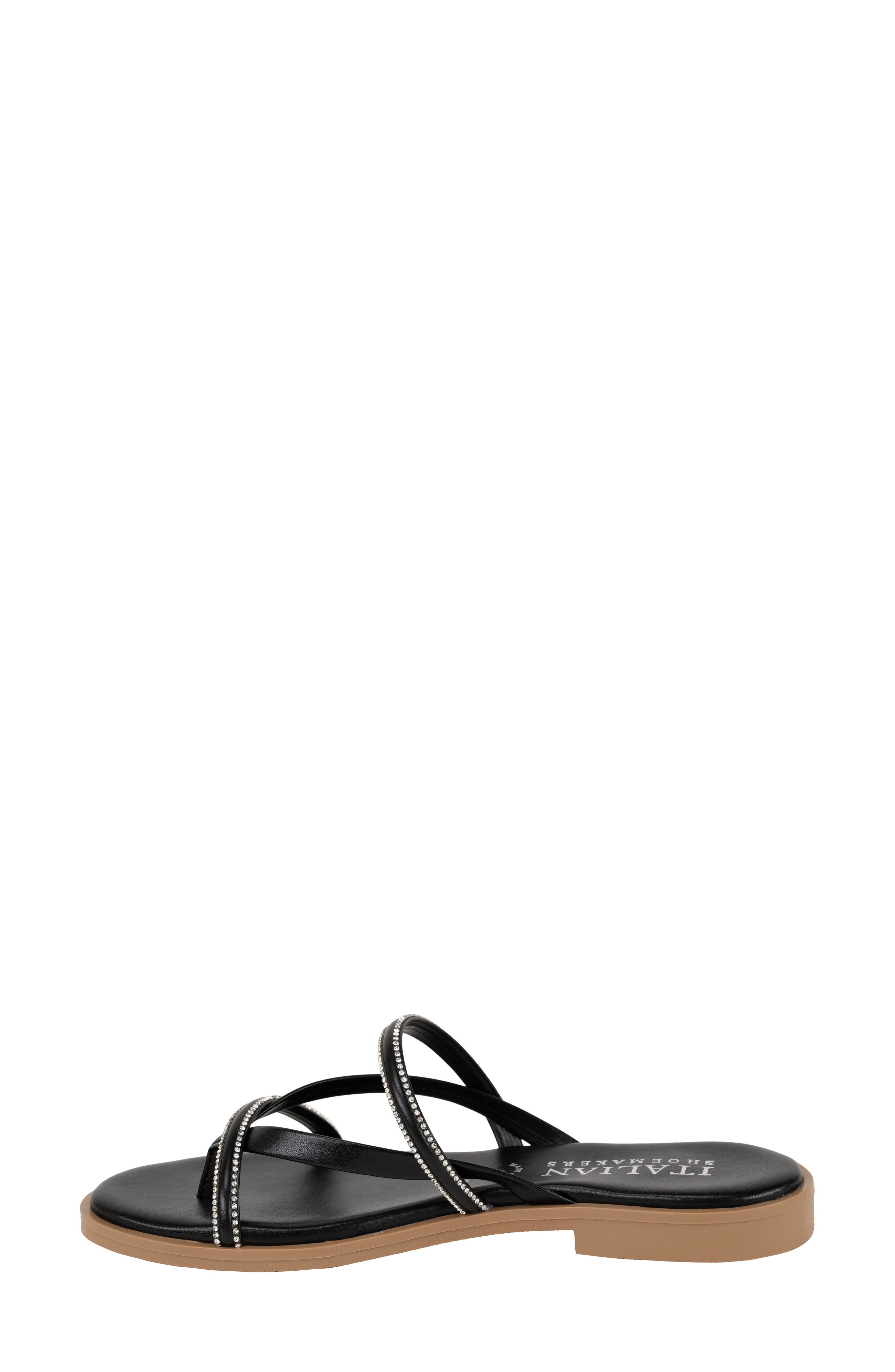 ITALIAN SHOEMAKERS Liesel Rhinestone Sandal, Alternate, color, Black