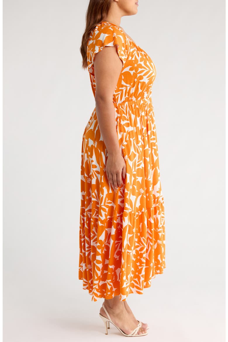 Liquid Jersey Maxi Dress, Alternate, color, PETAL PRINT IN ARANCIA