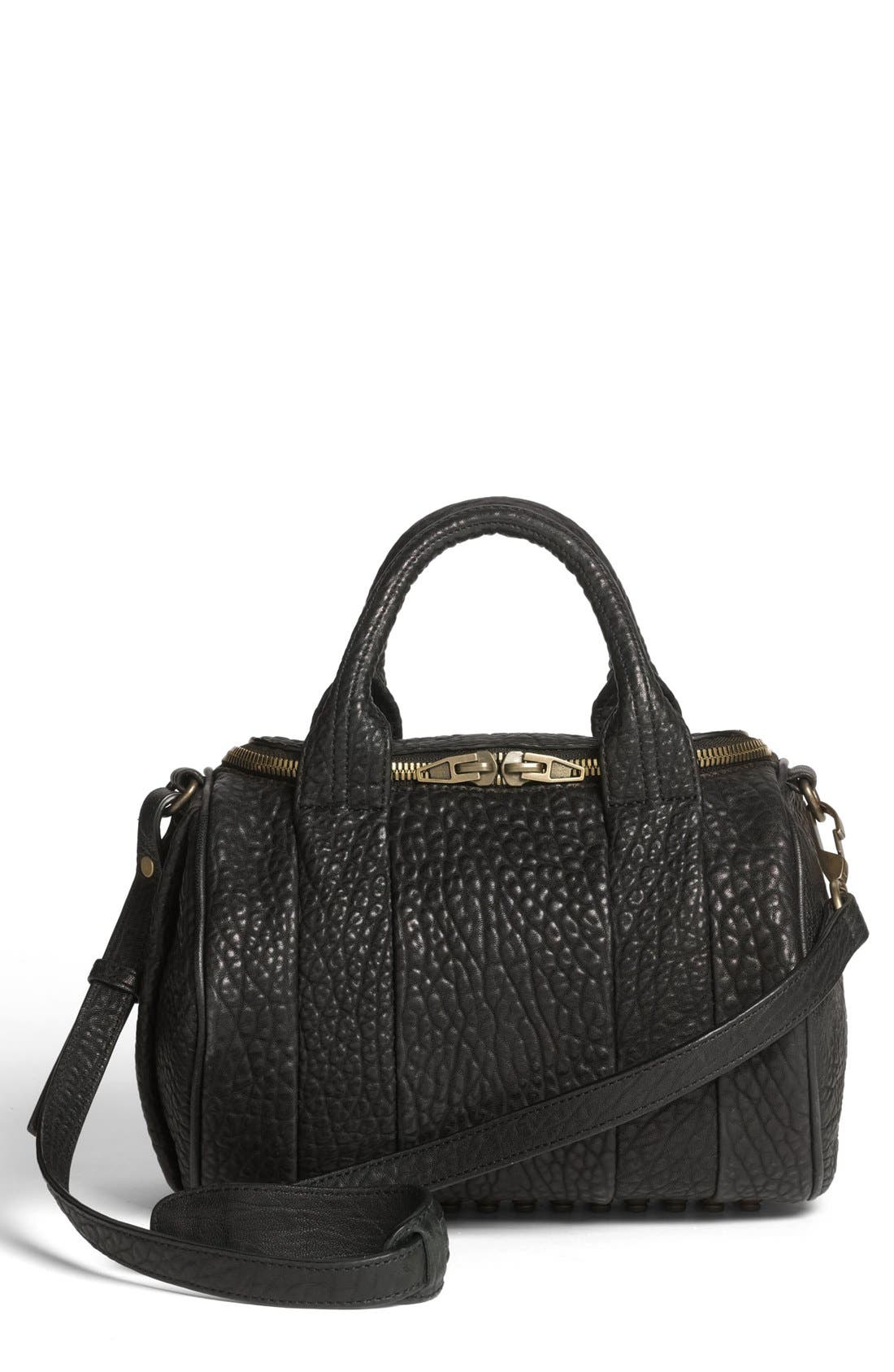 Alexander Wang 'Rockie - Antique Brass' Leather Crossbody Satchel, Main, color, 