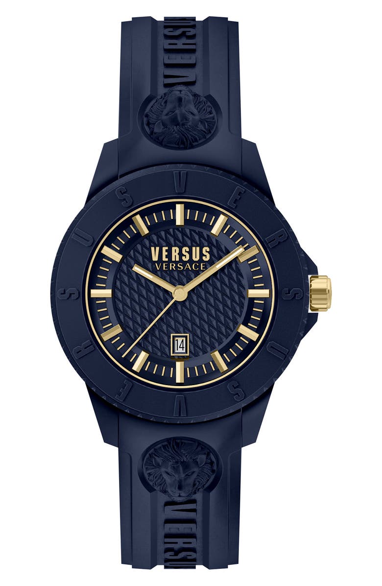 VERSUS Versace Versace Men's Tokyo R Silicone Strap Watch, 43mm x 10.5mm, Main, color, Blue