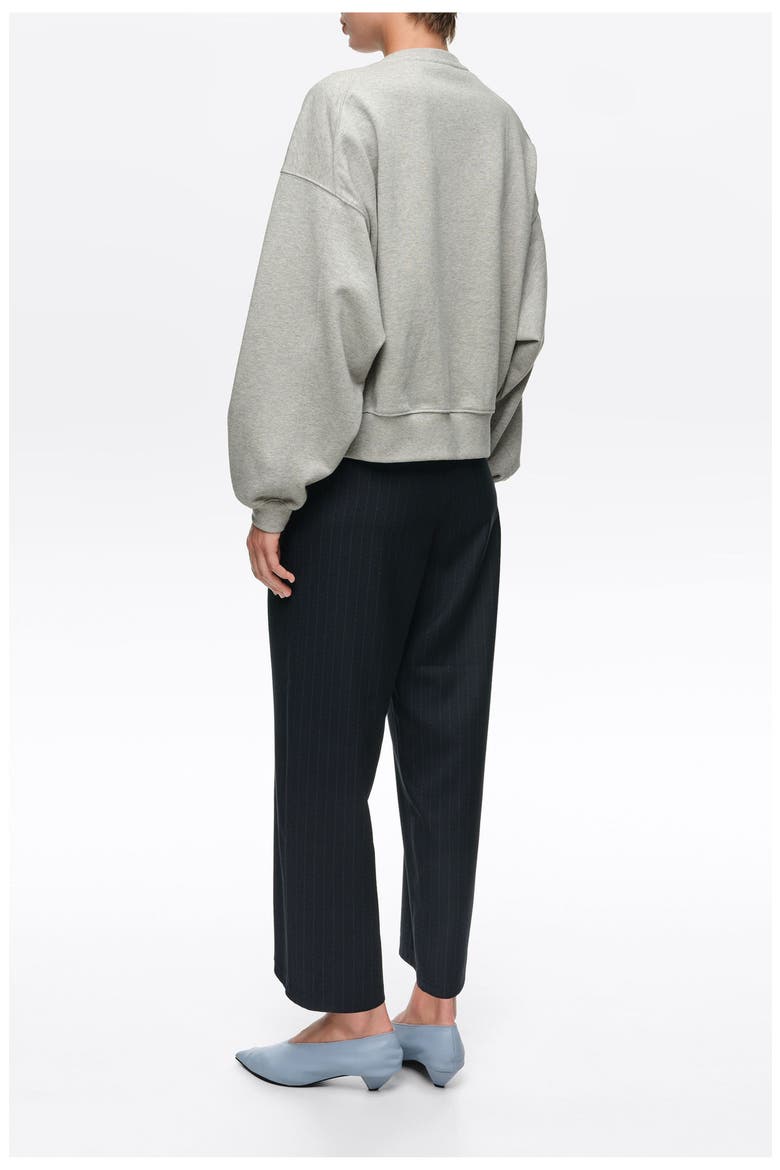 Striped Ankle-Length Maxi Trousers, Alternate, color, NAVY