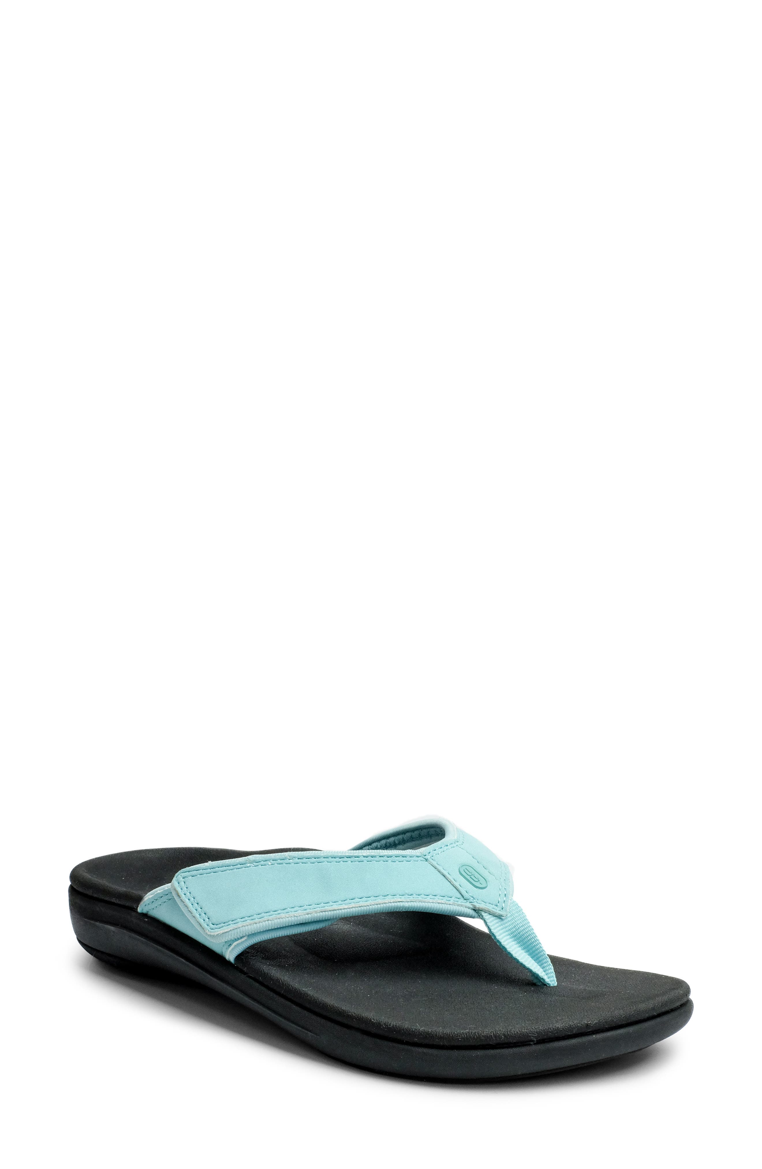 Yumi Water Resistant Flip Flop, Main, color, BLUE