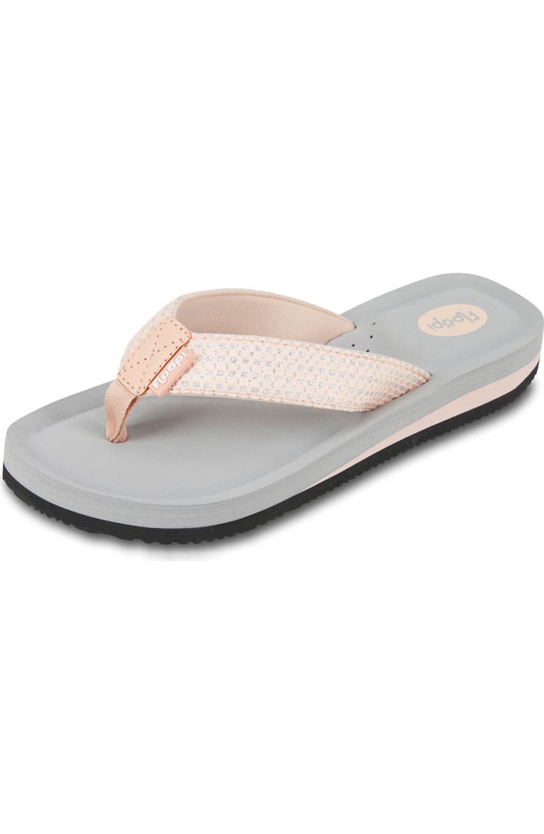 FLOOPI Sofia Sparkly Flip Flop, Main, color, Pale Beige