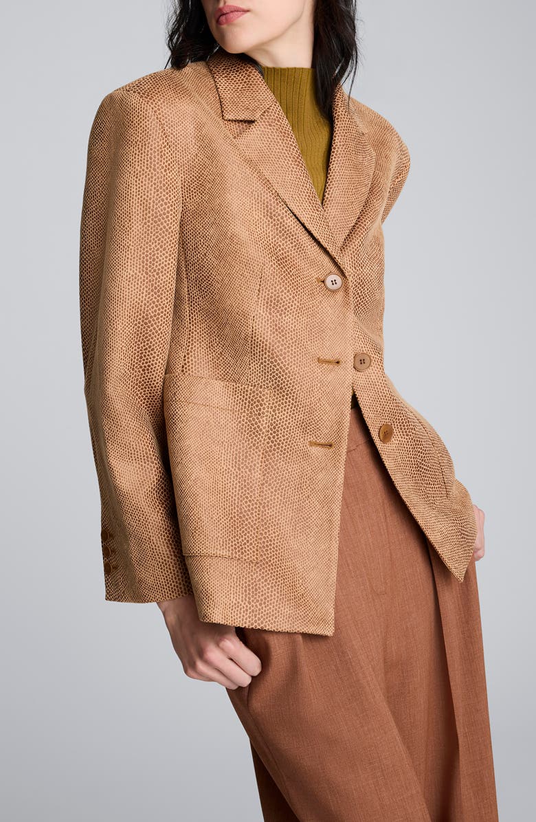 Kenneth Cole Snake Embossed Jacket, Alternate, color, Rich Umber Multi