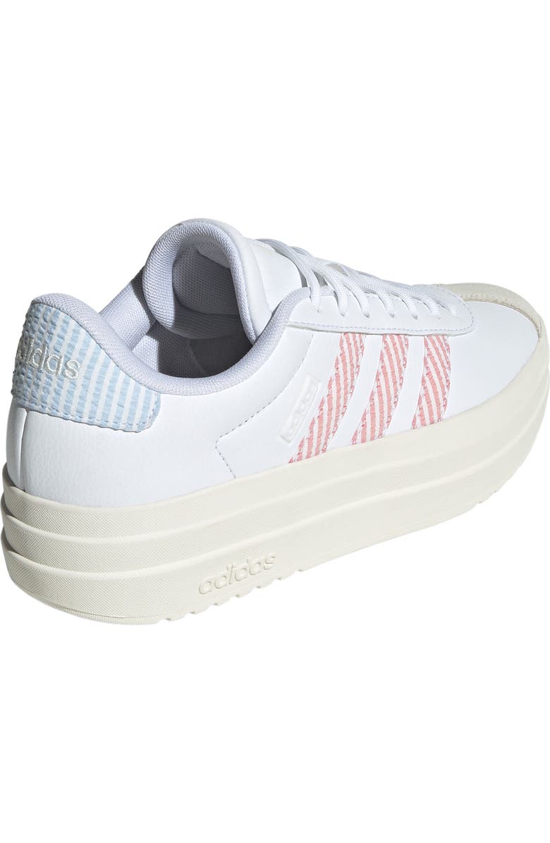 adidas VL Court Bold Platform Sneaker, Alternate, color, White/ Preloved Scarlet/ Blue