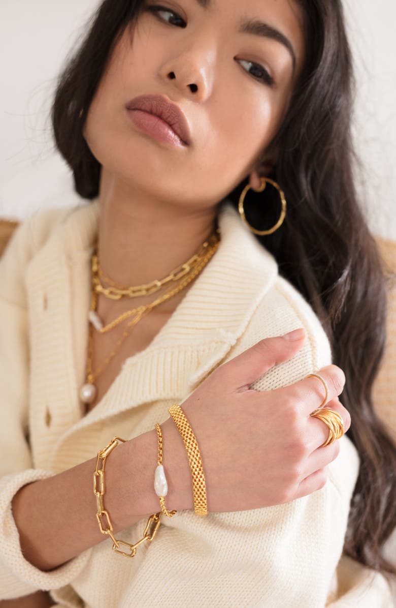 Monica Vinader Alta Capture Charm Bracelet, Alternate, color, Yellow Gold