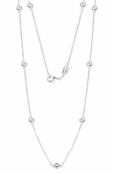 SUZY LEVIAN Sterling Silver White Topaz Station Necklace
