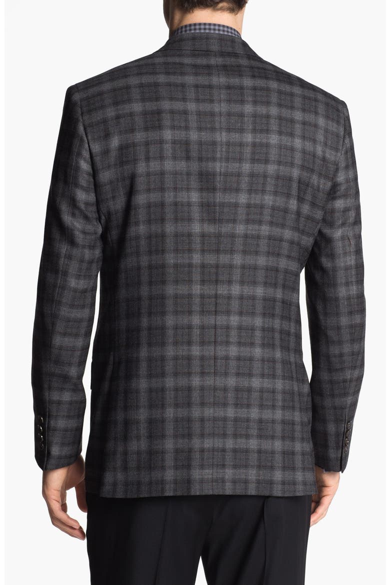 'Jones' Trim Fit Plaid Sportcoat, Alternate, color, GREY PLAID