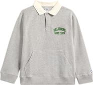 Billionaire Boys Club Kids' Kiri Long Sleeve Cotton Graphic Polo