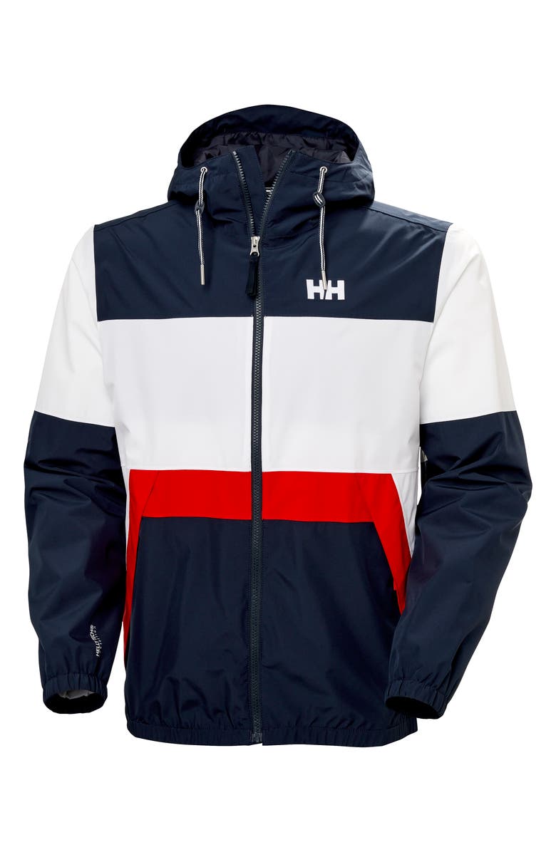 Helly Hansen Koster Waterproof Rain Jacket, Alternate, color, Navy