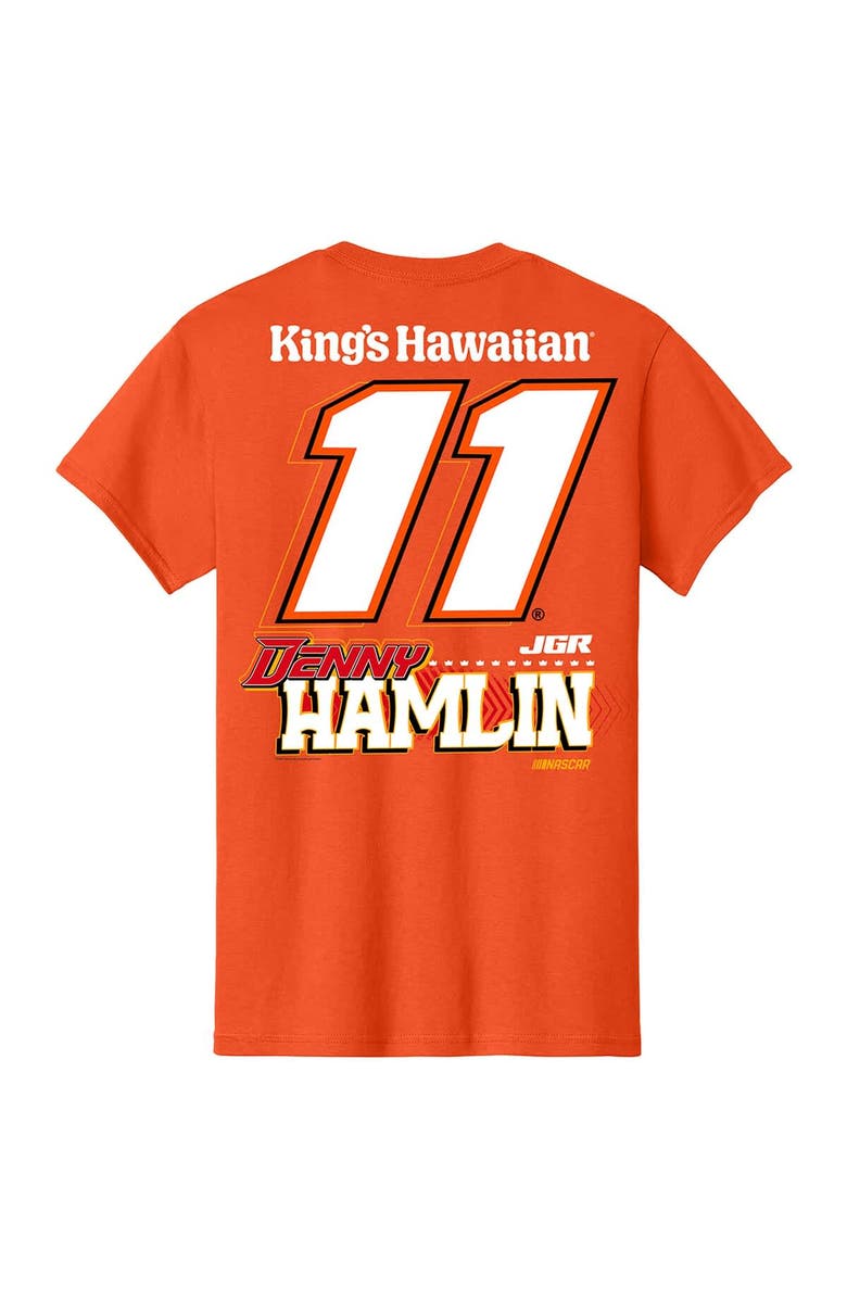 JOE GIBBS RACING TEAM COLLECTION Men's Joe Gibbs Racing Team Collection  Orange Denny Hamlin King's Hawaiian T-Shirt, Alternate, color, Orange
